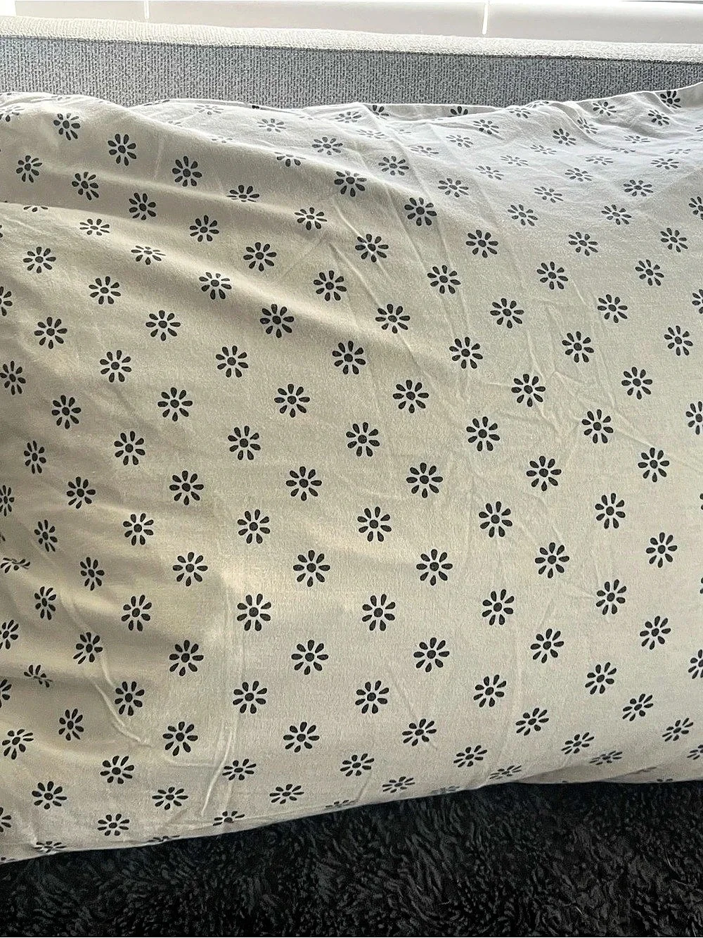 Pottery Barn Emily & Meritt Floral Pillow Cover Sham in Cream & Gray